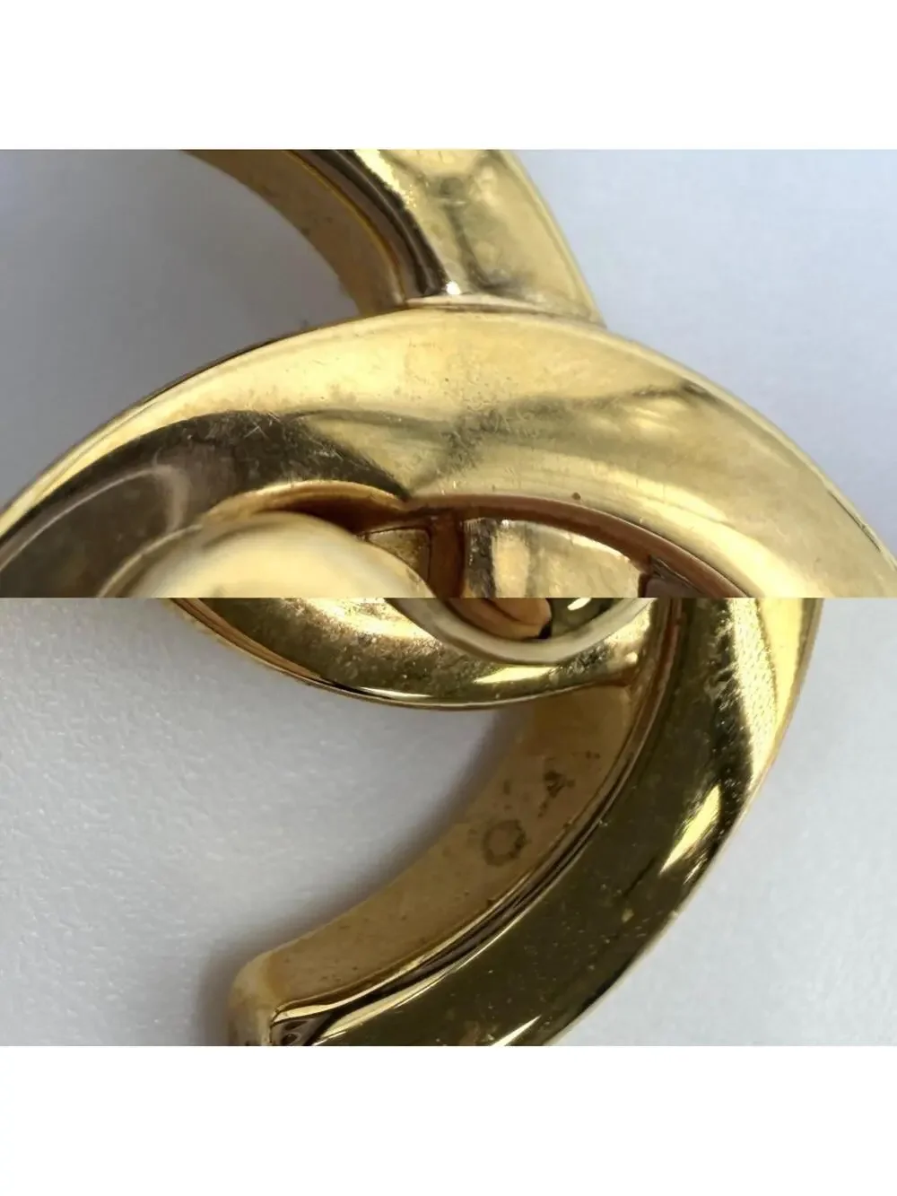 Chanel Cc Logo Turnlock Brooch Metal #343268C11B
